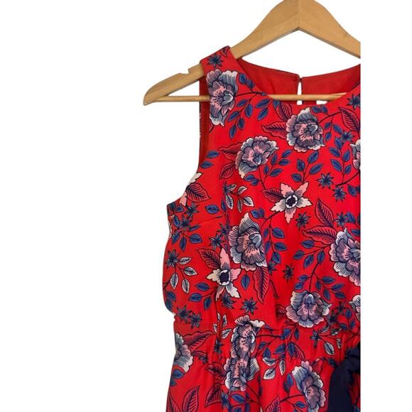 Eliza J Women Flora Boho Floral Fit and Flare Mini Dress Size 6 Petite Red Multi - Picture 4 of 11